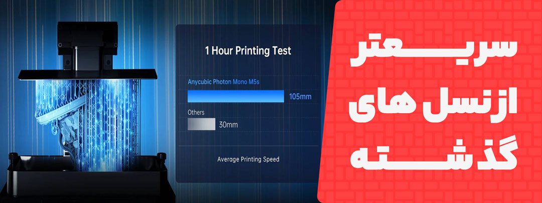 سرعت بسیار خوب پرینتر سه بعدی Anycubic Photon Mono M5S 12K