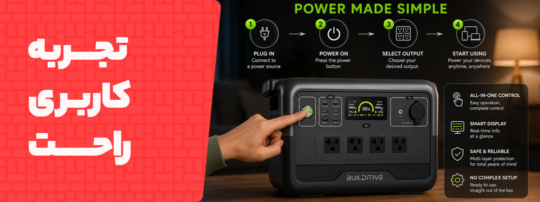 تجربه کاربری راحت در پاوراستیشن برند Builditive مدل 768 وات
